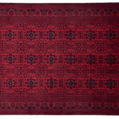 Tapis Afghan Khal Mohammadi Fein 286x198 noué main 200x290 rouge oriental