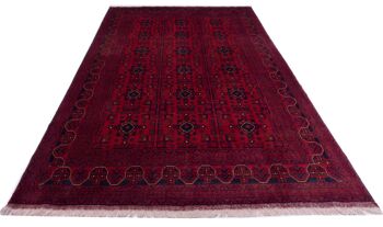 Tapis Afghan Khal Mohammadi Fein 286x198 noué main 200x290 rouge oriental 2