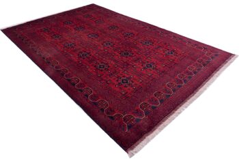 Tapis Afghan Khal Mohammadi Fein 286x198 noué main 200x290 rouge oriental 3