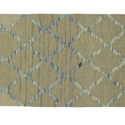 Tapis tissé main Kilim 180x120 120x180 ornements gris travail manuel Chambre d'Orient