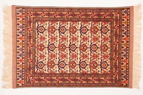 Afghan Mauri Kabul 163x115 Handgeknüpft Teppich 120x160 Beige Geometrisch Muster