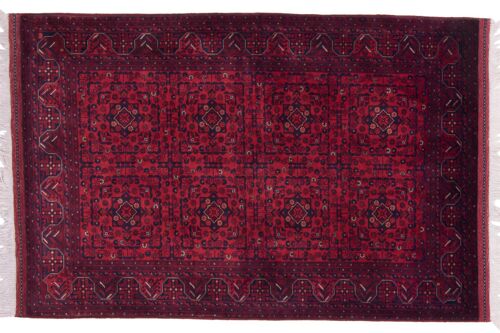 Afghan Belgique Khal Mohammadi 155x103 Handgeknüpft Teppich 100x160 Braun Geometrisch