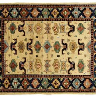 Afghan Chobi Ziegler 169x126 Handgeknüpft Teppich 130x170 Mehrfarbig Geometrisch Muster