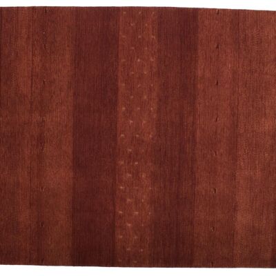 Loribaft Silk Touch 196x142 tapis noué main 140x200 rouge monochrome poil court Orient