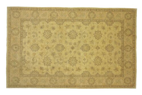 Afghan Chobi Ziegler 291x196 Handgeknüpft Teppich 200x290 Beige Floral Kurzflor Orient