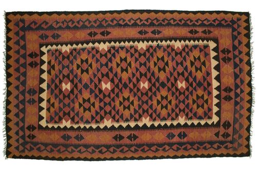 Afghan Maimana Kelim 257x158 Handgewebt Teppich 160x260 Mehrfarbig Orientalisch
