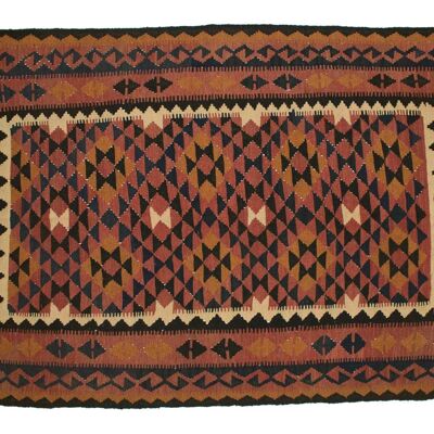 Afghan Maimana Kilim 257x158 Alfombra tejida a mano 160x260 Multicolor Oriental