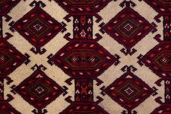 Tapis oriental afghan 275x194 tapis noué main 190x280 motif géométrique rouge 5