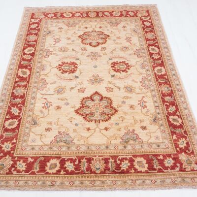 Afghan Feiner Chobi Ziegler 170x119 Handgeknüpft Teppich 120x170 Rot Blumenmuster