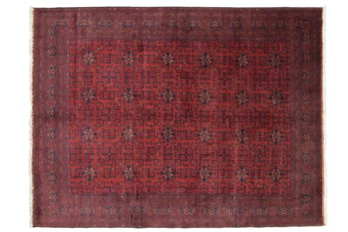 Afghan Khal Mohammadi 342x257 Handgeknüpft Teppich 260x340 Rot Geometrisch Muster