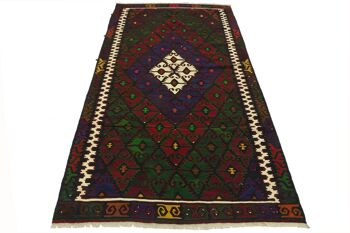 Tapis persan kilim 295x170 tissé main 170x300 motif géométrique multicolore 2