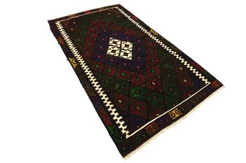 Tapis persan kilim 295x170 tissé main 170x300 motif géométrique multicolore 3