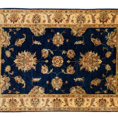 Afgano Chobi Ziegler 180x124 alfombra anudada a mano 120x180 patrón de flores azules pelo corto