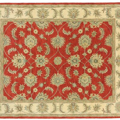 Handgefertigter Teppich 300x240 Handgetuftet Handarbeit 240x300 Orange Blumenmuster