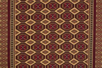 Tapis tissé à la main Afghan Mushwani Kilim 200x119 120x200 motif géométrique rouge 5