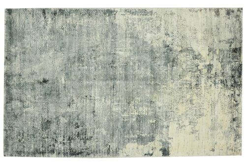 Handloom Vintage 200x160 Handgewebt Teppich 160x200 Grau Abstrakt Handarbeit Orient