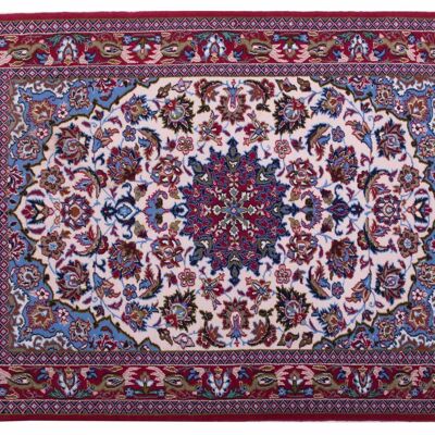 Alfombra persa Isfahan 97x71 anudada a mano 70x100 multicolor, oriental, pelo corto
