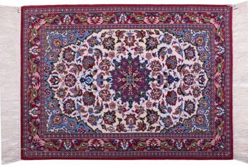 Tapis persan Ispahan 97x71 noué main 70x100 multicolore, oriental, poils courts 1