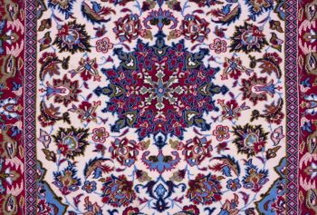 Tapis persan Ispahan 97x71 noué main 70x100 multicolore, oriental, poils courts 5
