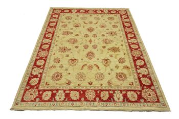 Afghan Chobi Ziegler 223x172 Tapis noué main 170x220 Beige Floral Short Pile Orient 2