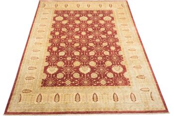 Tapis Afghan Chobi Ziegler 521x368 noué main 370x520 beige, oriental, poils courts 2