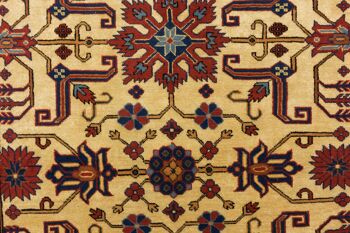 Tapis Afghan Mauri Kabul 162x121 noué main 120x160 motif géométrique beige 5