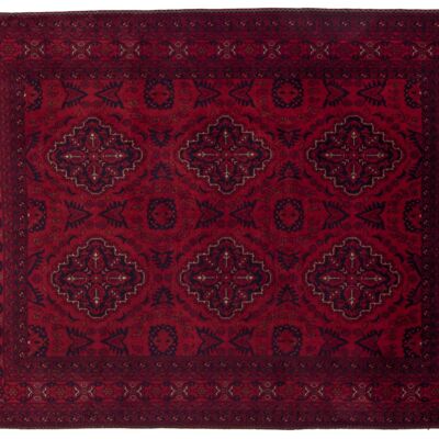 Tapis Afghan Belgique Khal Mohammadi 199x152 noué main 150x200 marron géométrique