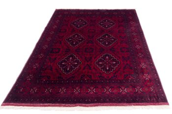 Tapis Afghan Belgique Khal Mohammadi 199x152 noué main 150x200 marron géométrique 2