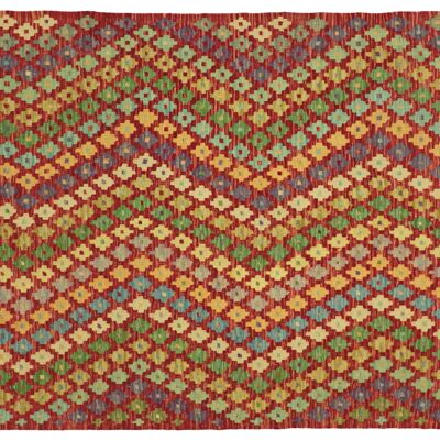 Afghan Maimana Kelim Bunt 182x148 Handgewebt Teppich 150x180 Handarbeit Orient Zimmer