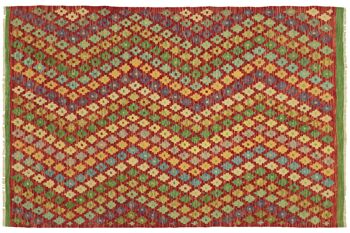 Afghan Maimana Kilim coloré 182x148 tapis tissé à la main 150x180 travail manuel salle d'Orient 1