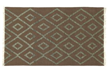 Tapis Kilim 180x120 tissé main 120x180 marron motif géométrique travail manuel Orient 1