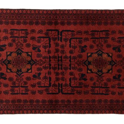 Afghan Khal Mohammadi 121x73 Handgeknüpft Teppich 70x120 Braun Geometrisch Muster