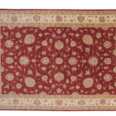 Afghan Chobi Ziegler 369x253 Handgeknüpft Teppich 250x370 Rot Orientalisch Kurzflor