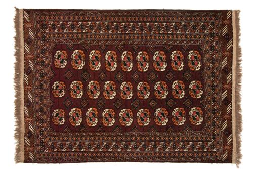 Kaukasus Buchara 180x132 Handgeknüpft Teppich 130x180 Rot Geometrisch Muster Kurzflor