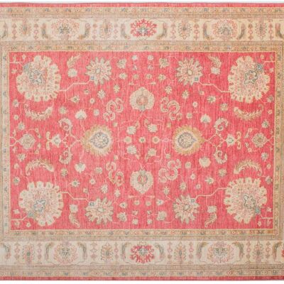 Afghan Feiner Chobi Ziegler 199x146 alfombra anudada a mano 150x200 estampado de flores beige