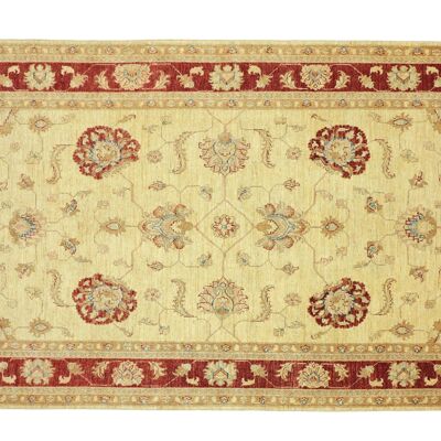 Afghan Chobi Ziegler 245x165 Handgeknüpft Teppich 170x250 Beige Floral Kurzflor Orient