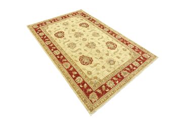 Afghan Chobi Ziegler 245x165 Tapis noué main 170x250 Beige Floral Pile Courte Orient 3