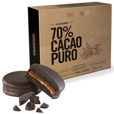 Havanna Alfajores 70% Cacao Puro - galletas argentinas con relleno de Dulce De Leche.