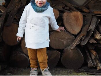 Sweat-shirt hérisson gris pour enfants 1