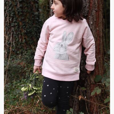 Rosa Kaninchen-Sweatshirt für Kinder