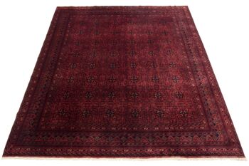 Tapis Afghan Belgique Khal Mohammadi 400x303 noué main 300x400 rouge géométrique 2