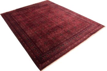 Tapis Afghan Belgique Khal Mohammadi 400x303 noué main 300x400 rouge géométrique 3