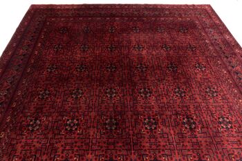 Tapis Afghan Belgique Khal Mohammadi 400x303 noué main 300x400 rouge géométrique 4