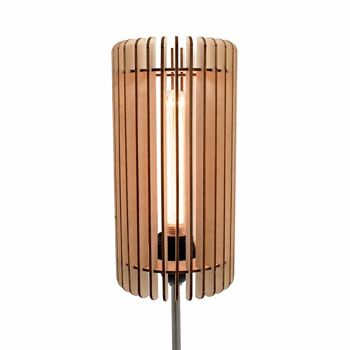 Lampe de table de chevet Tubo - Bois naturel - Noir mat - Non assemblé - Emballé à plat - Choix durable 2