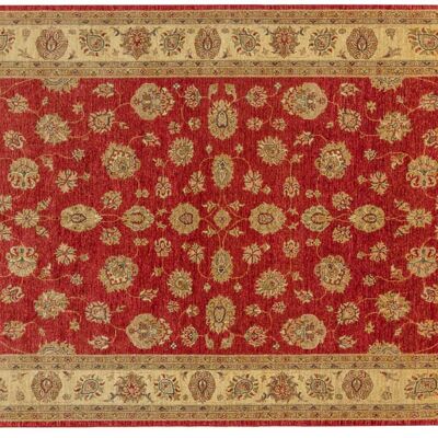 Afghan Chobi Ziegler 315x208 Handgeknüpft Teppich 210x320 Rot Orientalisch Kurzflor