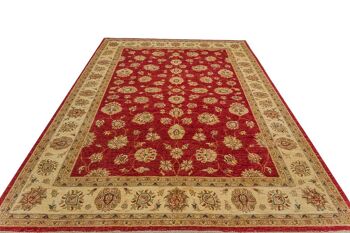 Tapis Afghan Chobi Ziegler 315x208 noué main 210x320 rouge oriental, poils courts 2