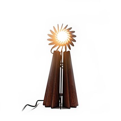Oculus - Con atenuador de luz - Madera oscura - Sin ensamblar - Empaquetado plano - Elección sustentable 🌱