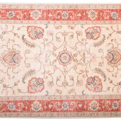 Afghan Feiner Chobi Ziegler 150x101 Handgeknüpft Teppich 100x150 Rot Blumenmuster