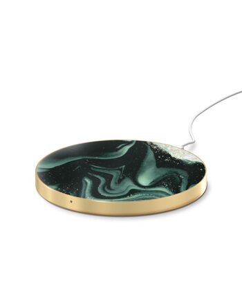 Fashion QI Charger Golden Olive Marble 2