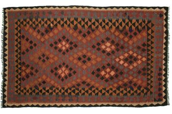 Afghan Maimana Kilim 245x157 Tapis tissé à la main 160x250 motif géométrique multicolore 1